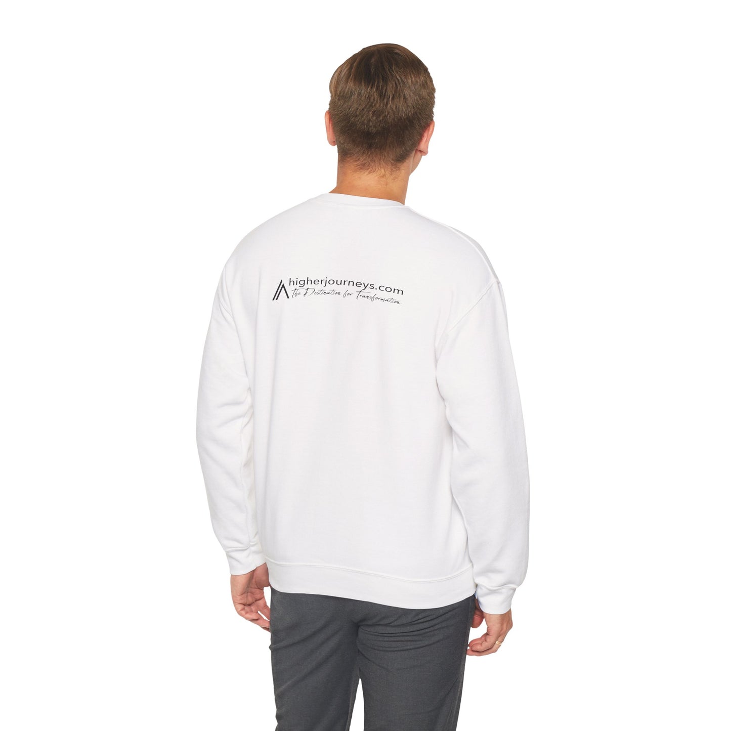 Higher Journey Unisex Crewneck Sweatshirt | I Choose the Higher Journey | Cozy Gift for Self-Discovery, Yoga, Thoughtful Outfit