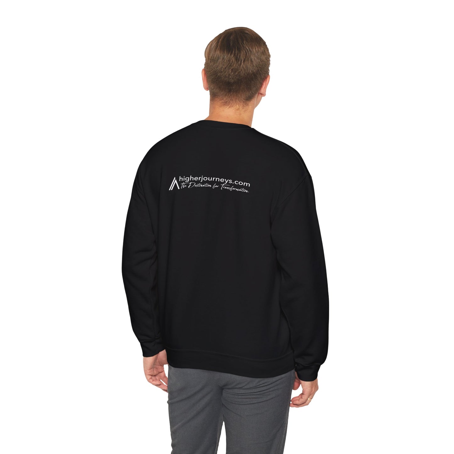 Higher Journey Unisex Crewneck Sweatshirt | I Choose the Higher Journey | Cozy Gift for Self-Discovery, Yoga, Thoughtful Outfit