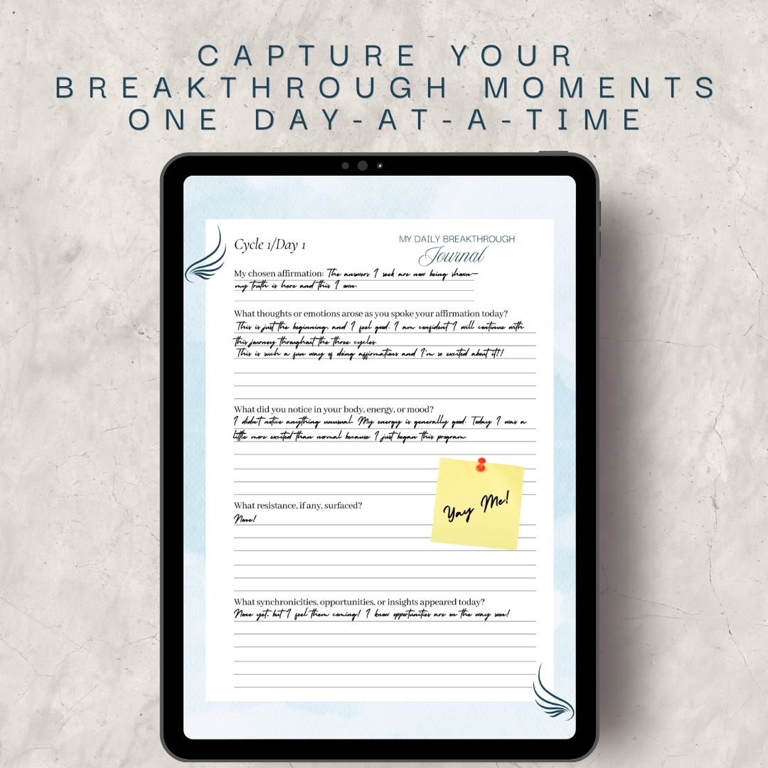 Breakthrough Blueprint: 3-6-9 Rhythmic Affirmation Guide & Journal