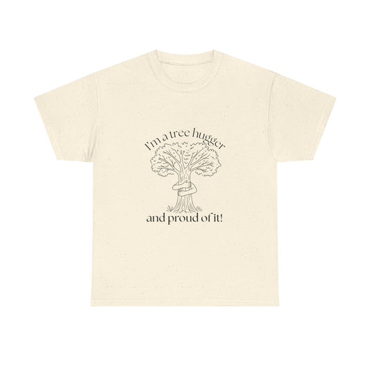 Eco-Friendly Tree Hugger Unisex Heavy Cotton Tee | Nature Lover Gift, Sustainable Fashion, Earth Day T-Shirt, Gift for Tree Huggers