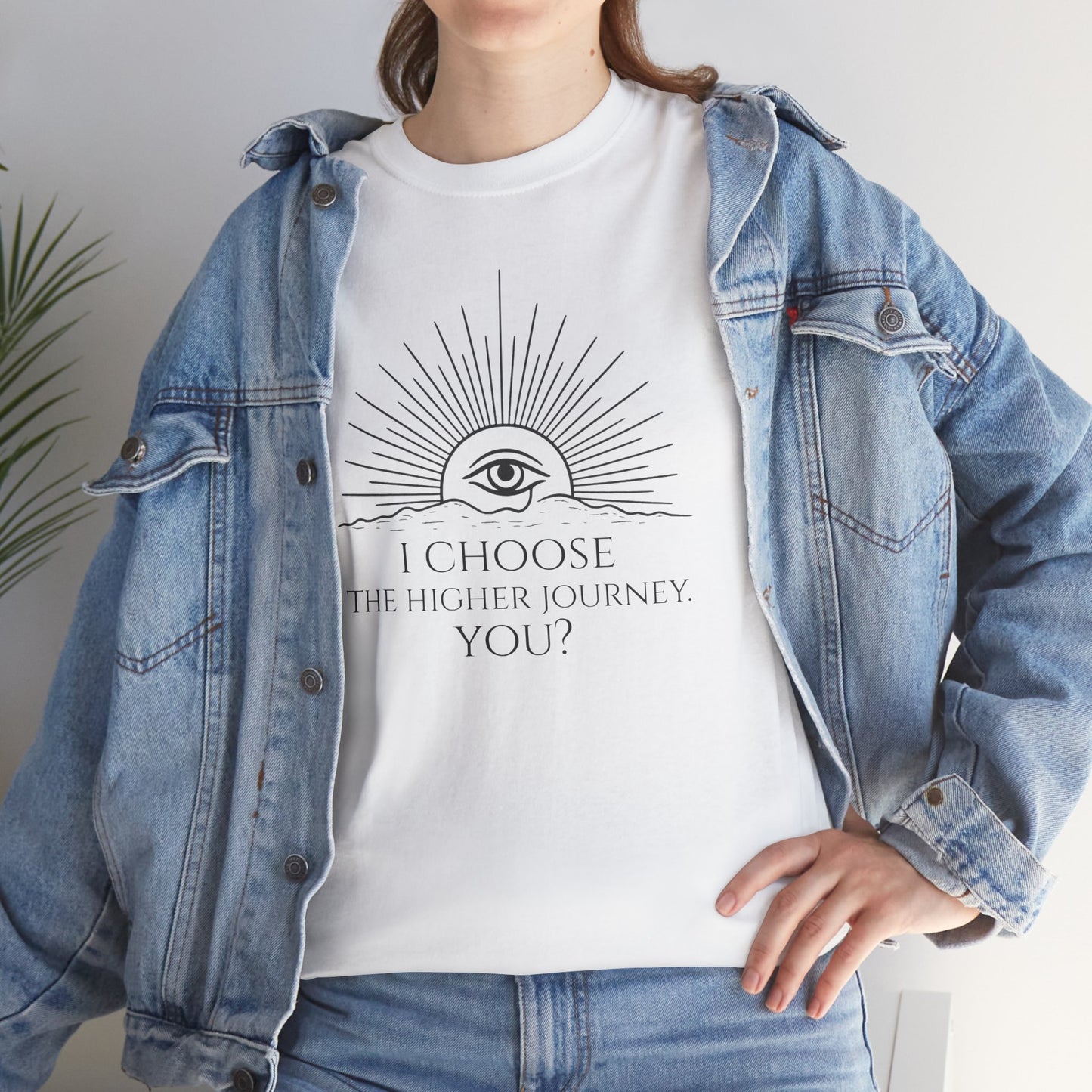 Higher Journey Unisex T-Shirt | I Choose the Higher Journey | Minimalist Spiritual T-Shirt for Conscious Living