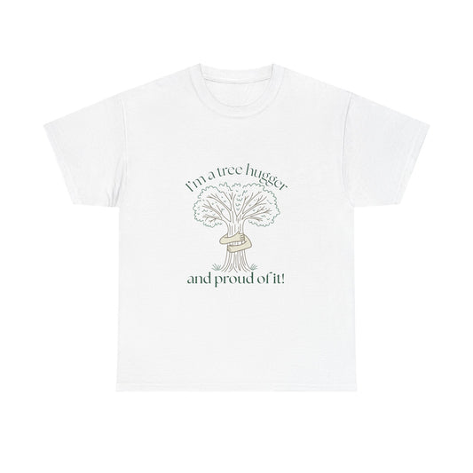 Eco-Friendly Tree Hugger Unisex Heavy Cotton Tee | Nature Lover Gift, Sustainable Fashion, Earth Day T-Shirt, Gift for Tree Huggers