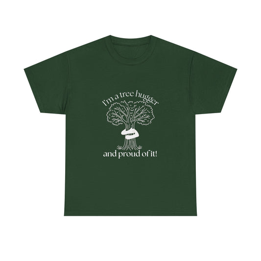 Eco-Friendly Tree Hugger Unisex Heavy Cotton Tee | Nature Lover Gift, Sustainable Fashion, Earth Day T-Shirt, Gift for Tree Huggers