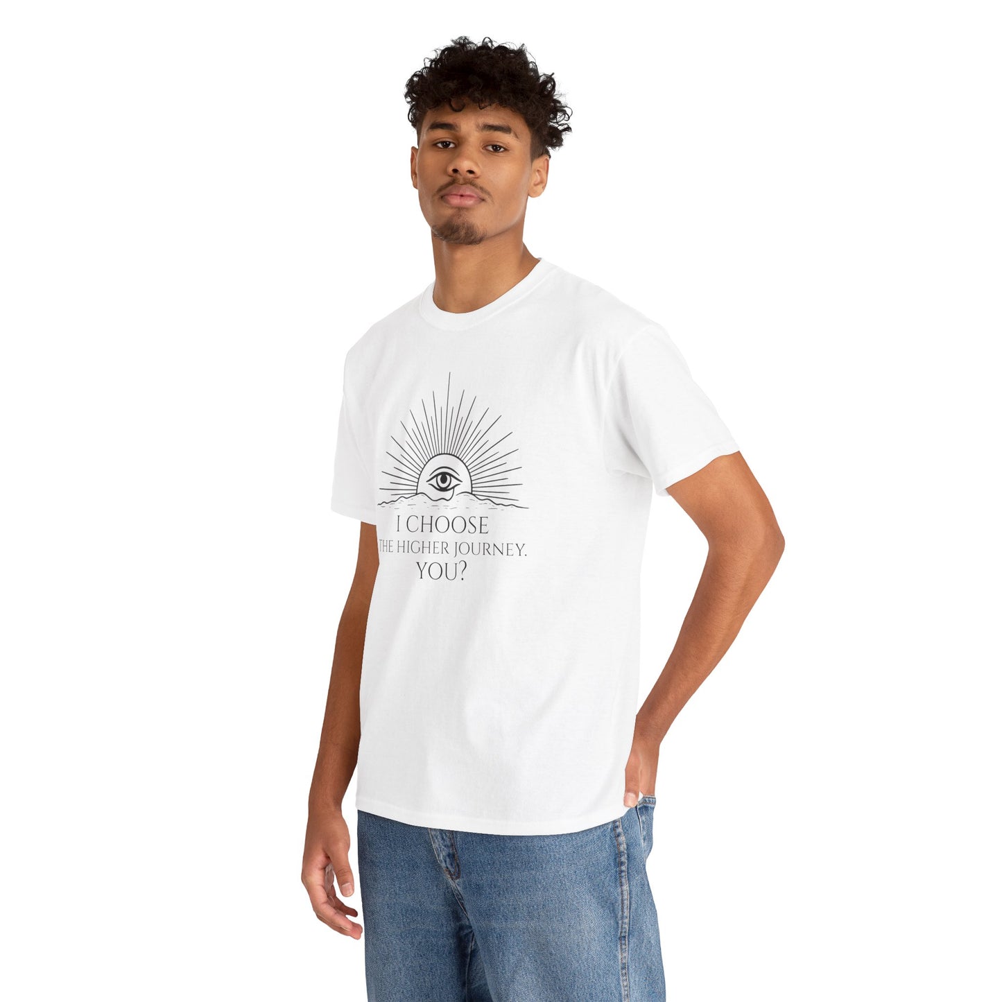 Higher Journey Unisex T-Shirt | I Choose the Higher Journey | Minimalist Spiritual T-Shirt for Conscious Living