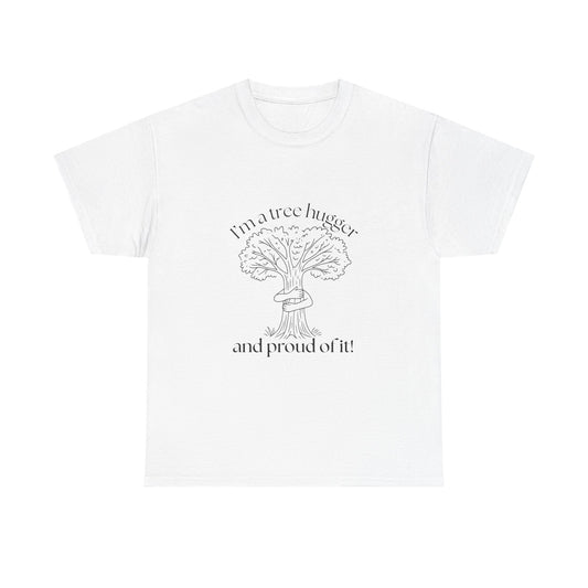 Eco-Friendly Tree Hugger Unisex Heavy Cotton Tee | Nature Lover Gift, Sustainable Fashion, Earth Day T-Shirt, Gift for Tree Huggers